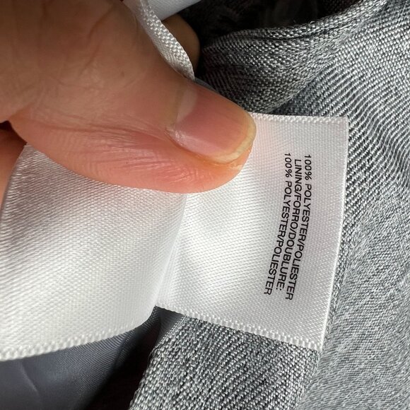 Le Suit Womens Plus Single Breasted Blazer Jacket Size 16 Gray Polyester - Picture 6 of 12